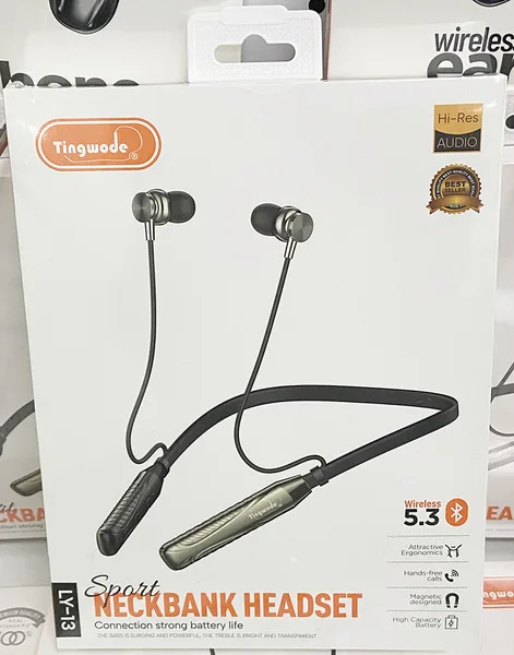 Tingwode LY-13 Wireless Neckband Earphones with Digital Battery Display  (Boxed)
