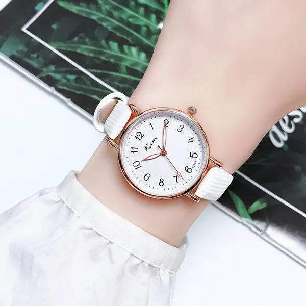 KSM Korean Style Minimalist Student Quartz Watch – Pastel Collection for Girls & Students- MULTI COLOR- (Girls & Students Watch)